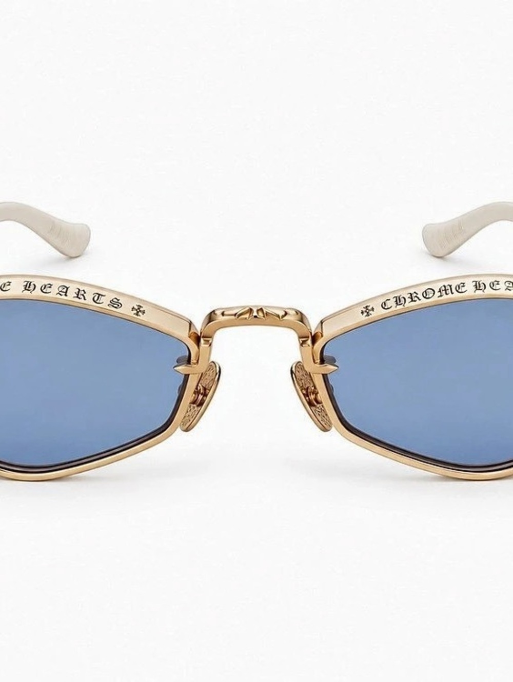 Chrome Hearts Nip Slip Gold & Blue Sunglasses